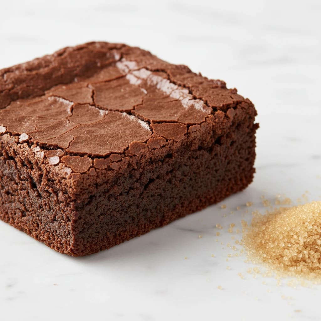 یک برش بروانی حاصل شکر قهوه ای روشن که لطافت و طعم بی نظیری به آن بخشید