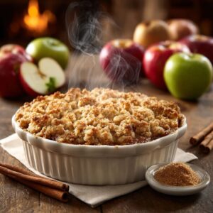 کرامبل سیب با شکر قهوه‌ ای ساده‌ ترین دسر پاییزی که می‌ شناسید