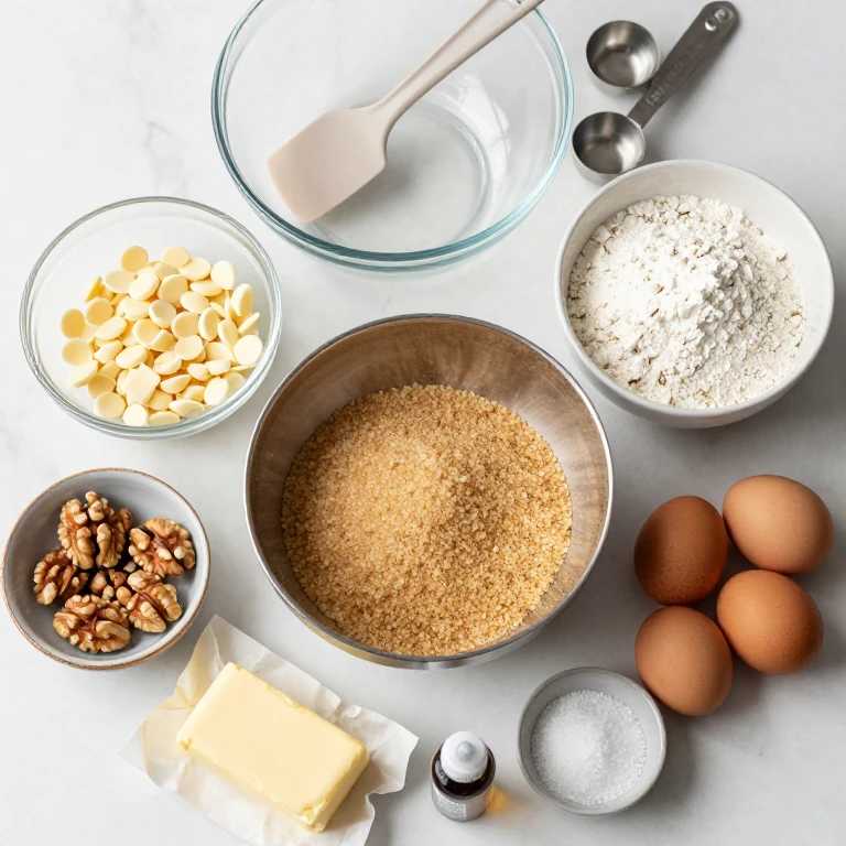 مواد مورد نیاز برای تهیه بلوندی با شکر قهوه ای