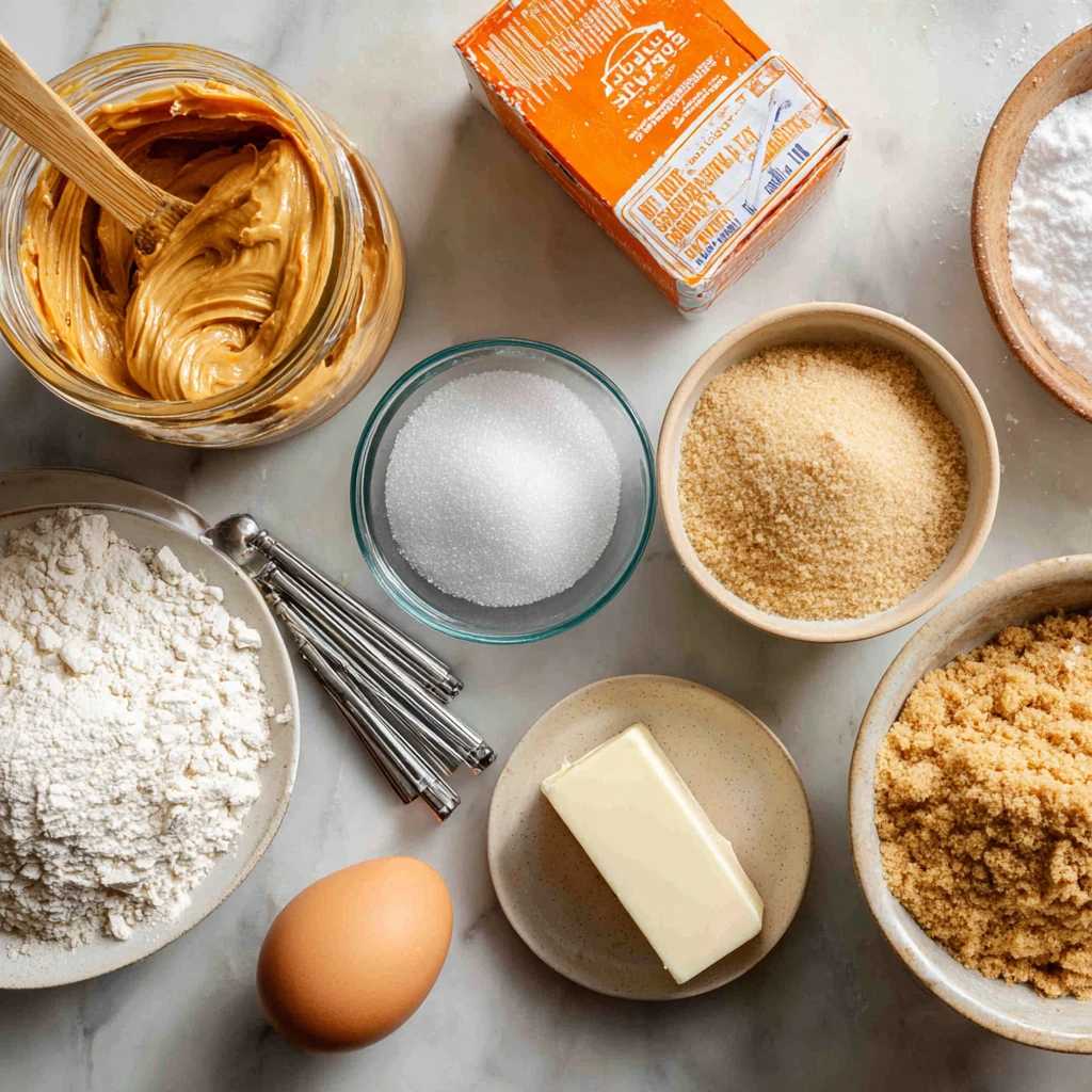 مواد اولیه کلیدی کوکی بادام زمینی