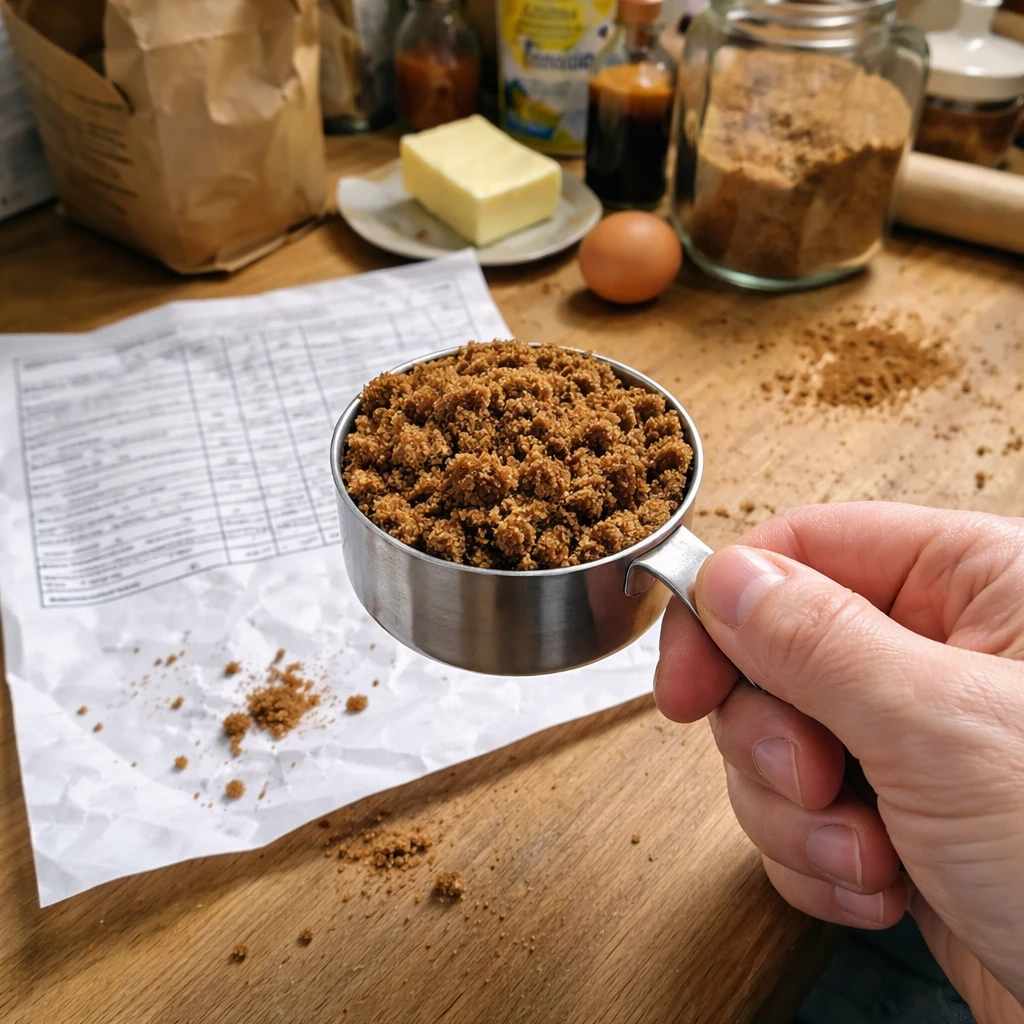 اندازه‌ گیری دقیق در جدول تبدیل شکر قهوه‌ ای