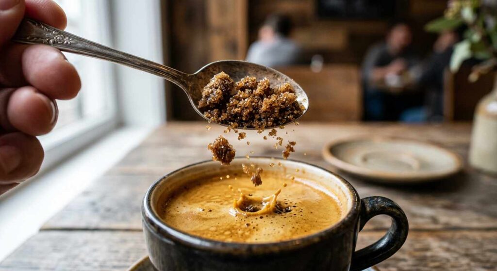 نحوه افزودن شکر قهوه ای در قهوه برای طعم بهتر