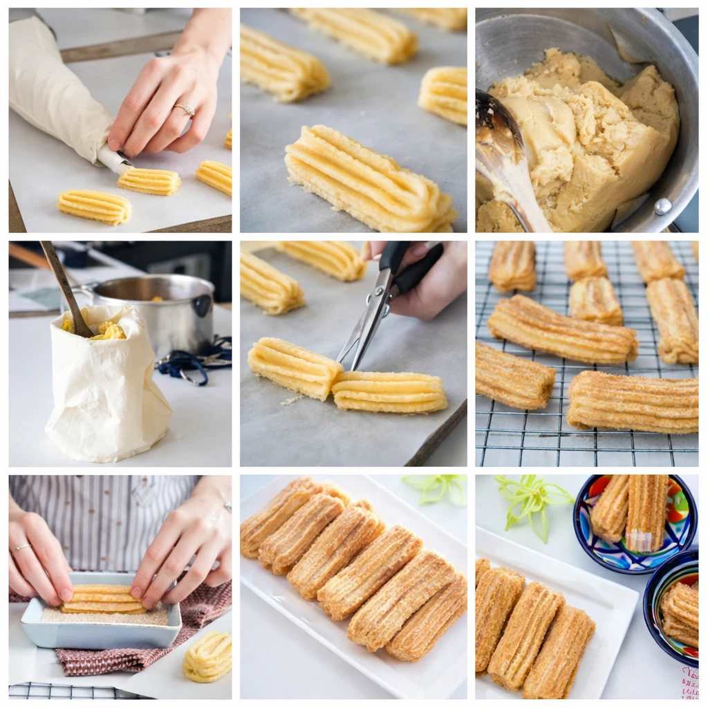 مراحل گام‌ به‌ گام آماده‌سازی خمیر چوروس