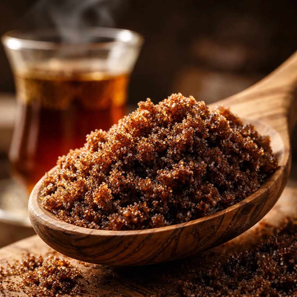 نوشیدن چای شیرین در یک افطاری سالم با شکر قهوه ای