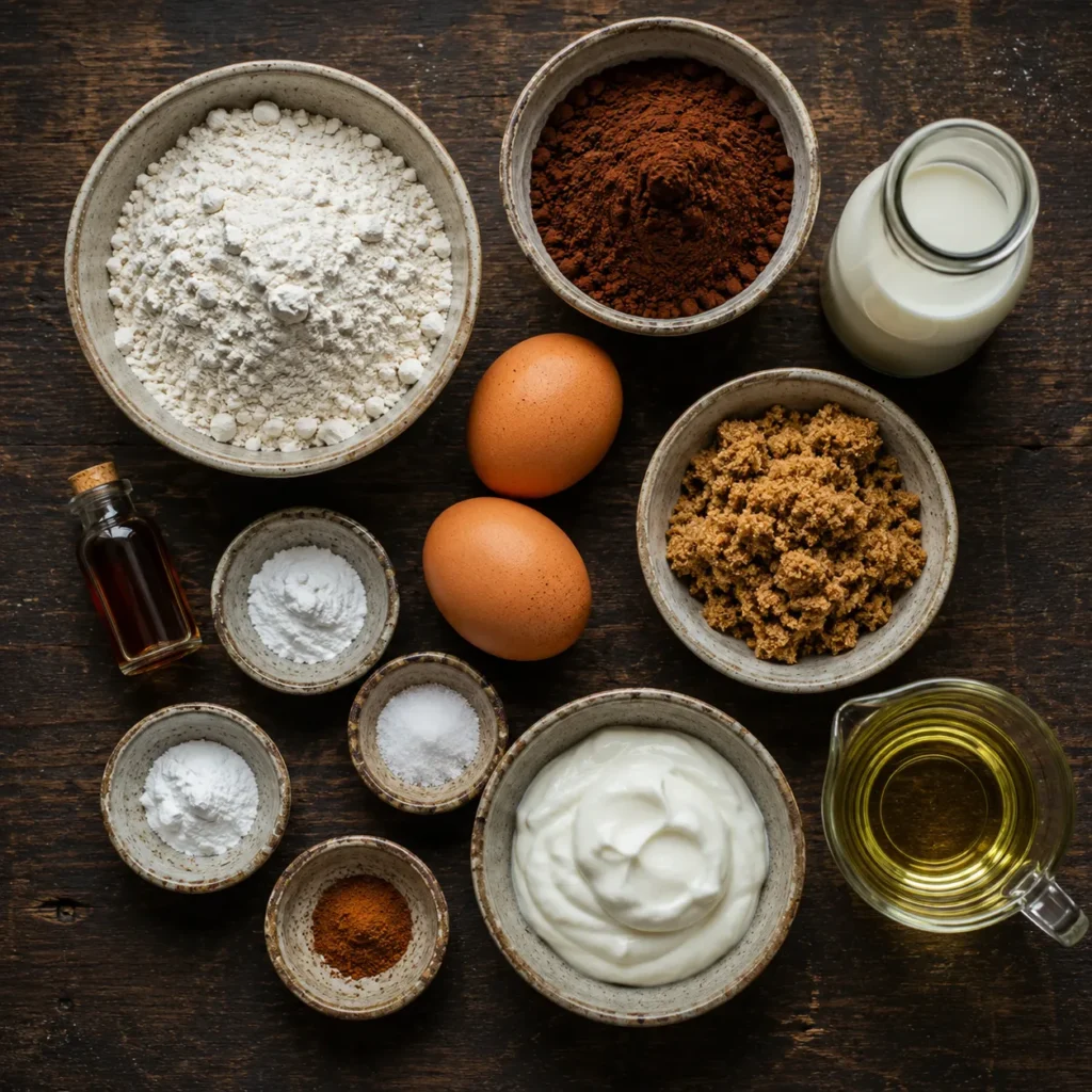 مواد لازم برای تهیه پنکیک شکلاتی با شکر قهوه ای